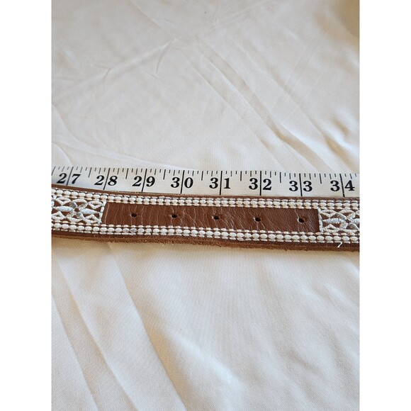 Lucky Brand Women’s Leather Belt XS Embroidered Boho Western Cowgirl - Picture 9 of 11